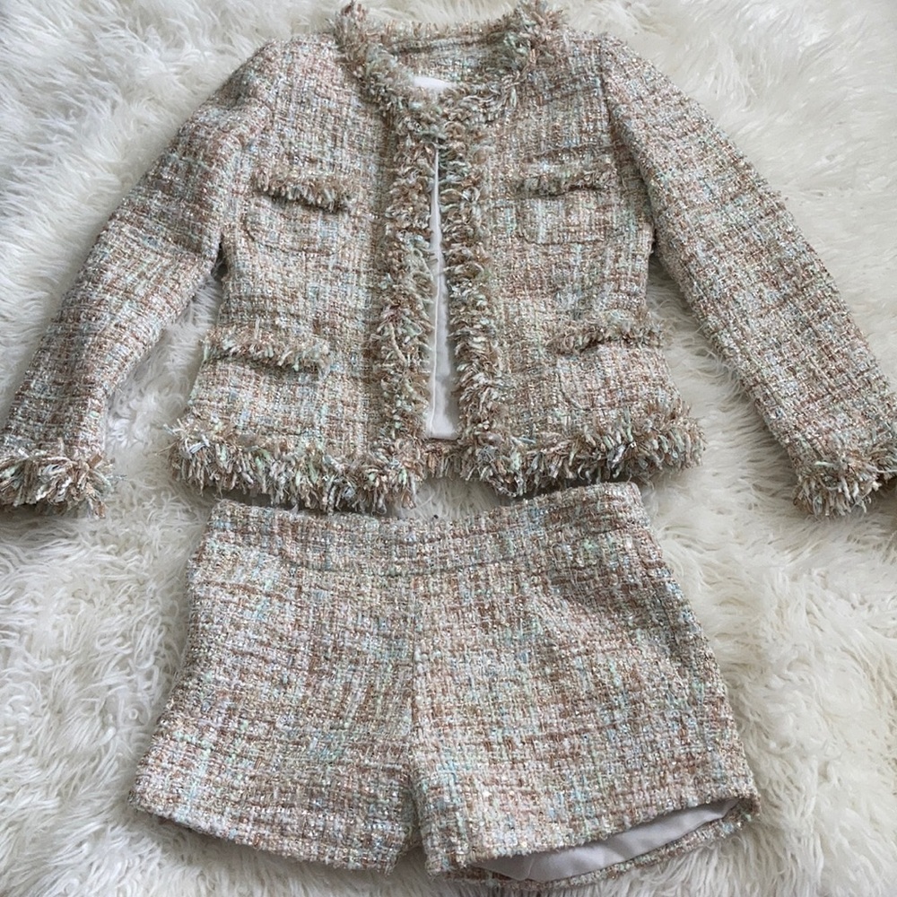 coat and short set